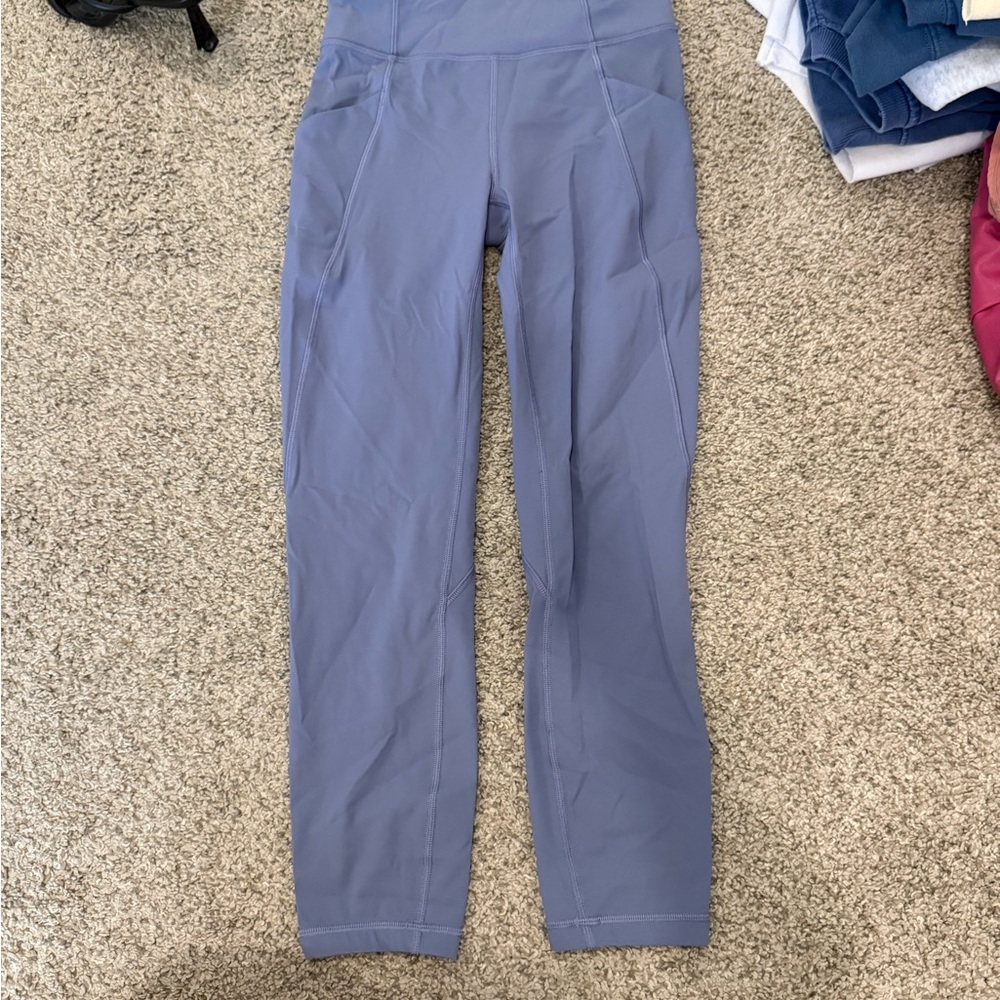 Women's High-Waisted Blue Pants